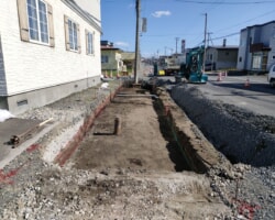 施工状況(4) 掘削完了歩道部