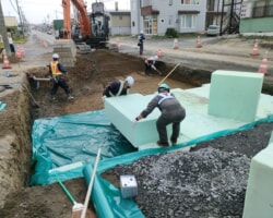 施工状況(5) EPSブロック設置