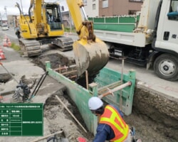 施工状況(12) 基礎砂利搬入/マンホール工