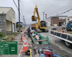 施工状況(6) 遠心力鉄筋コンクリート管設置/管渠工