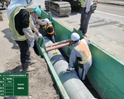 施工状況(7) 遠心力鉄筋コンクリート管設置/管渠工