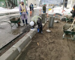 施工状況(13) 縁石設置