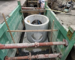 施工状況(17) 下部桝設置完了/マンホール工