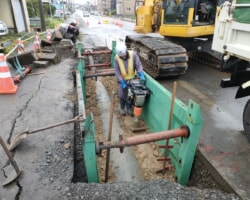 施工状況(9) 転圧/管渠工