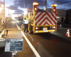 施工状況(17) 区画線施工