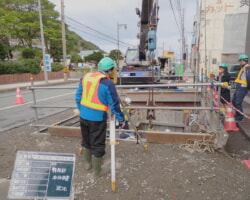 施工状況(14) 地上機器桝設置状況