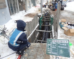 施工状況(1)
管路配管接続確認