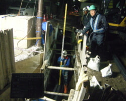 施工状況(2) 管路配管接続確認