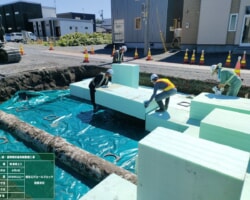 施工状況(3) EPSブロック設置状況