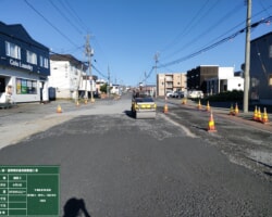 施工状況(8) 下層路盤転圧状況