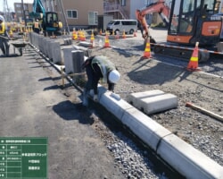 施工状況(9) 縁石設置状況