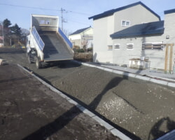 施工状況(1) 駐車場部路盤