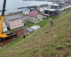 施工状況(4) 主索ケーブル設置状況