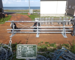 施工状況(5) なだれ予防柵柵組立状況