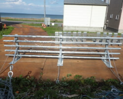 施工状況(6) なだれ予防柵組立完了