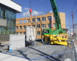 施工状況(3) L型擁壁設置門塀・市民憲章