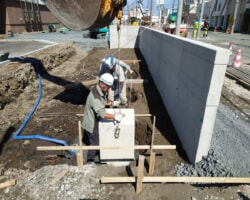 施工状況(16) 掲揚ポール基礎設置