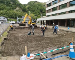 施工状況(26) 駐車場凍上抑制層