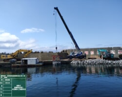 【仮設工】施工状況(4) 大型網かご設置