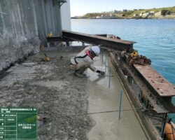 【水中コンクリート・上部コンクリート】施工状況(7) 水中コンクリート打設