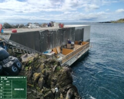 【水中コンクリート・上部コンクリート】施工状況(8) 上部コンクリート型枠組立